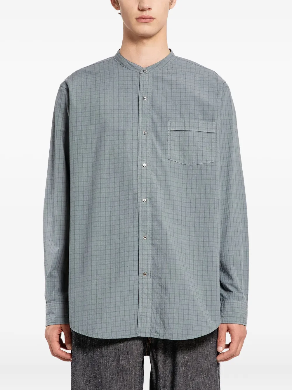 TAIGA TAKAHASHI checked shirt | Grey | Image 1