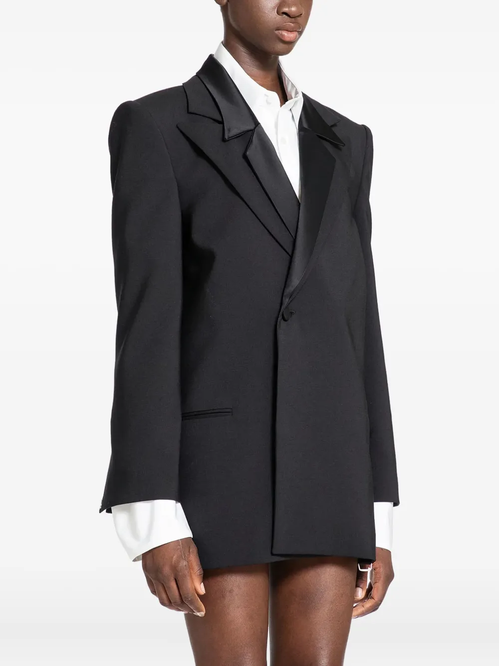 Ssheena Blazer met satijnen revers Zwart