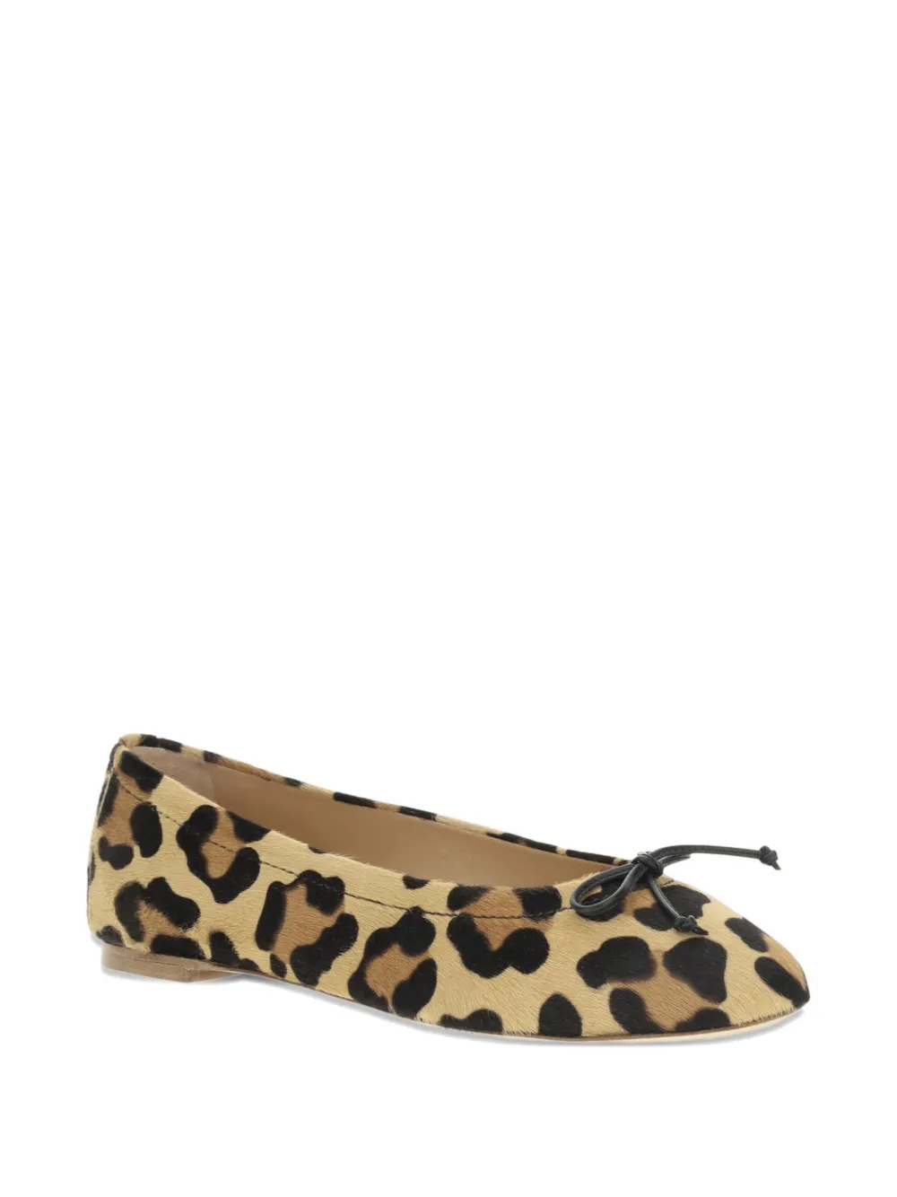 Francesco Russo leather ballerina shoes - Beige