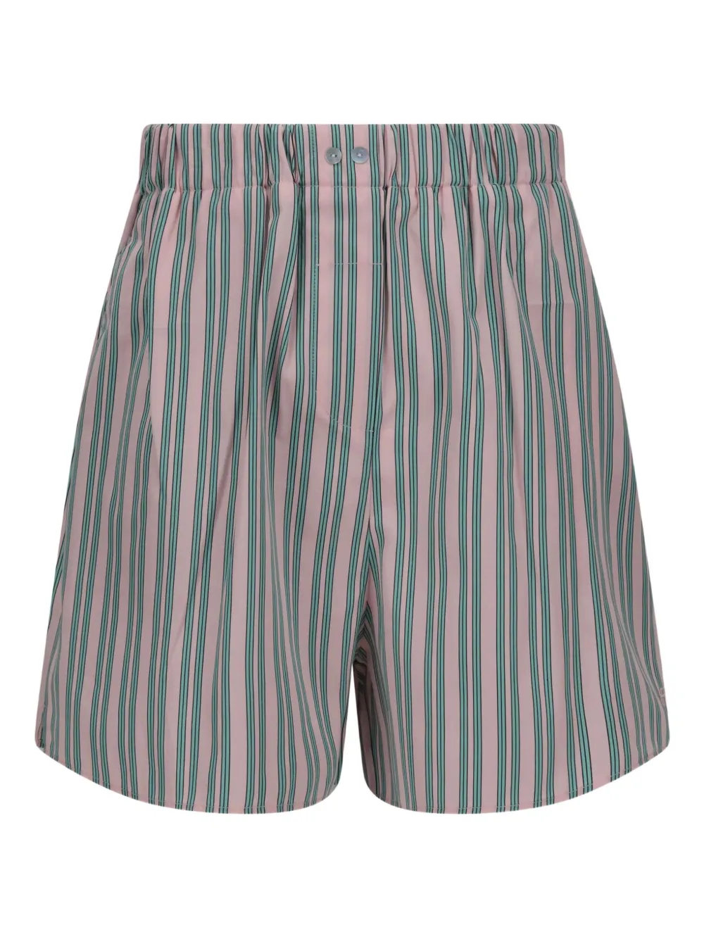 elasticated-waistband cotton shorts