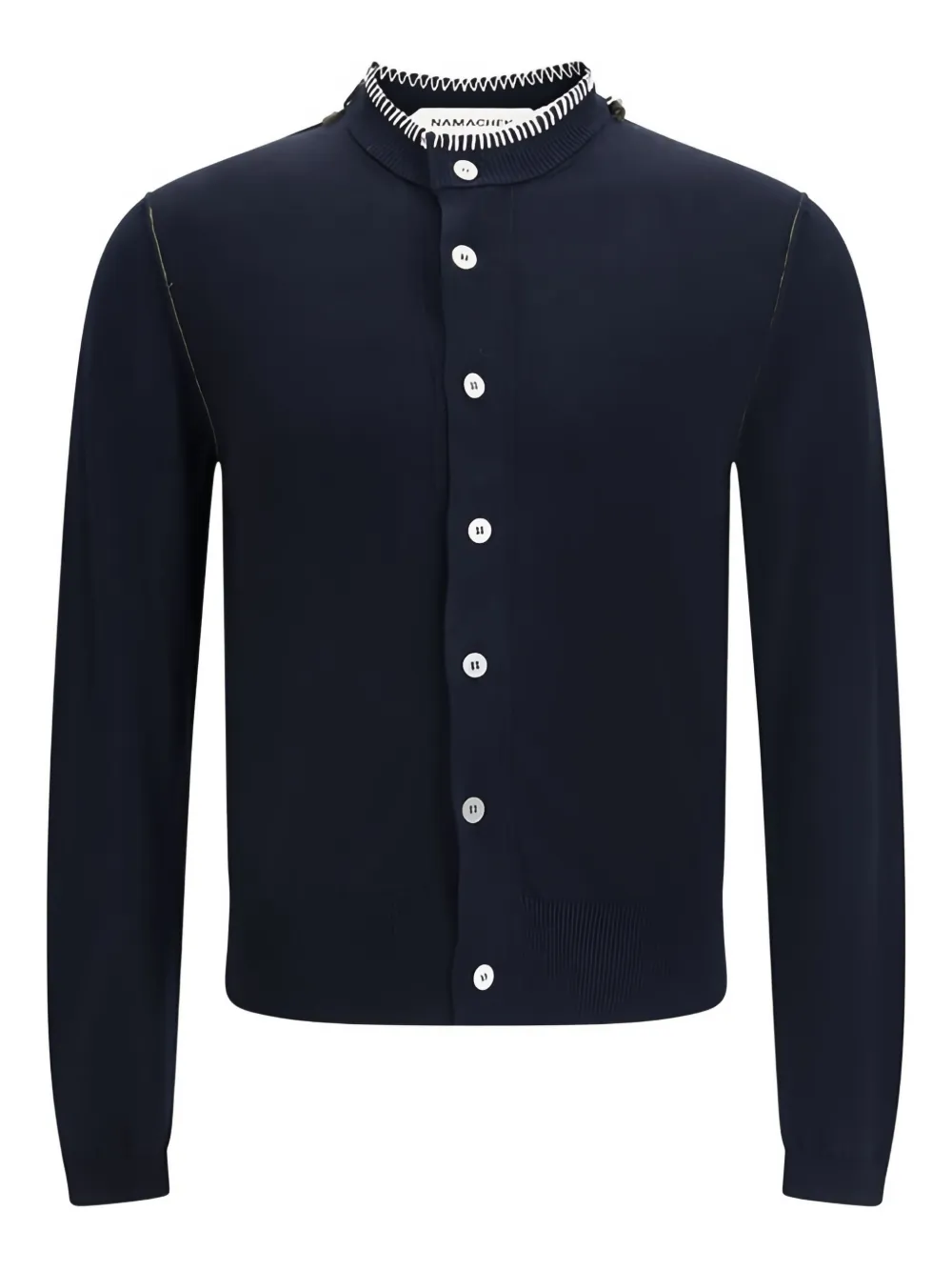 lace-stitch button cardigan