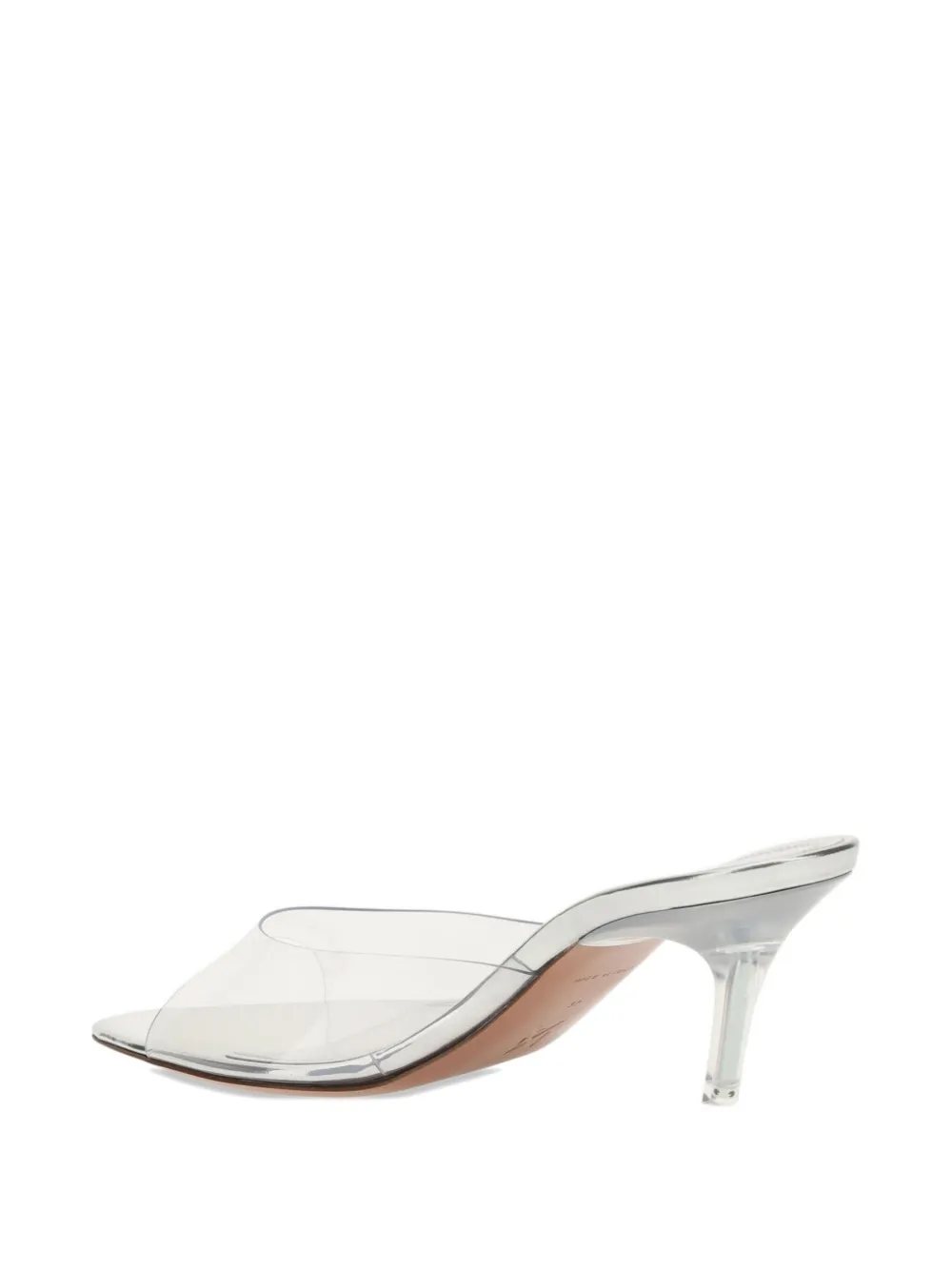 Amina Muaddi 60mm Alexa glass sandals White