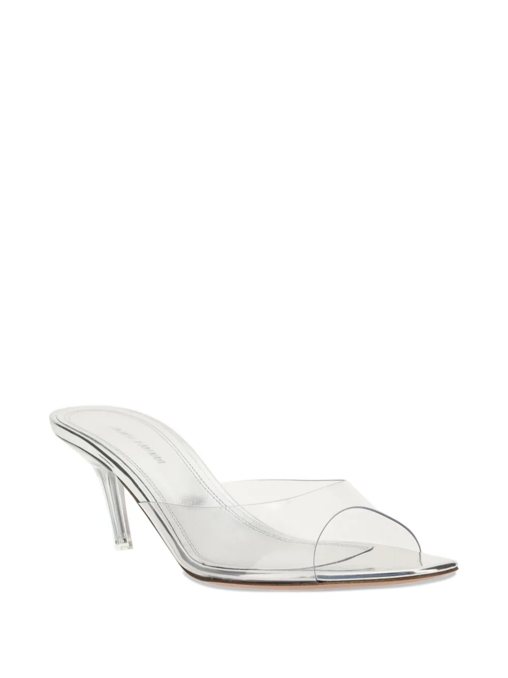 Amina Muaddi 60mm Alexa glass sandals White