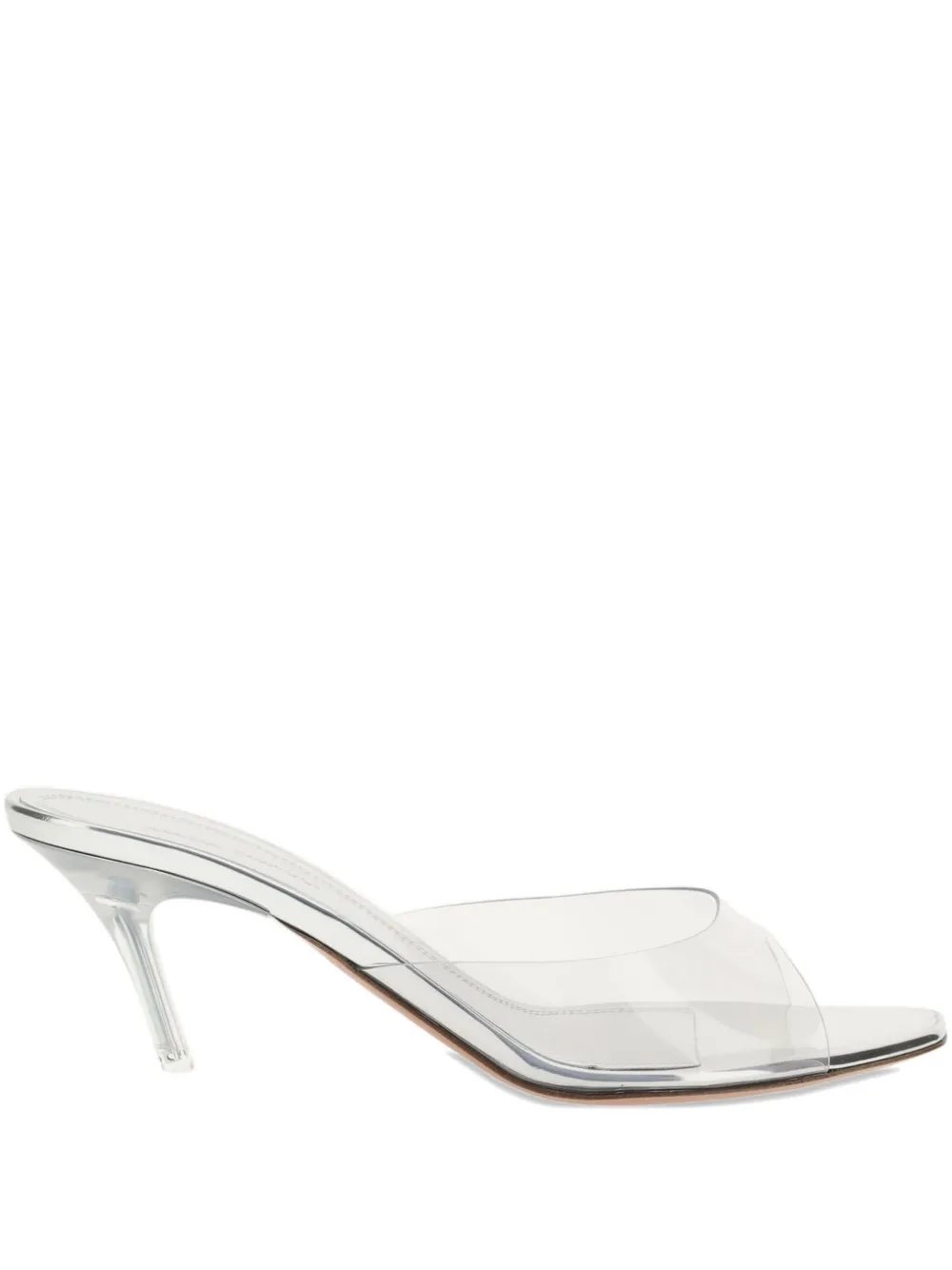 Amina Muaddi 60mm Alexa glass sandals White