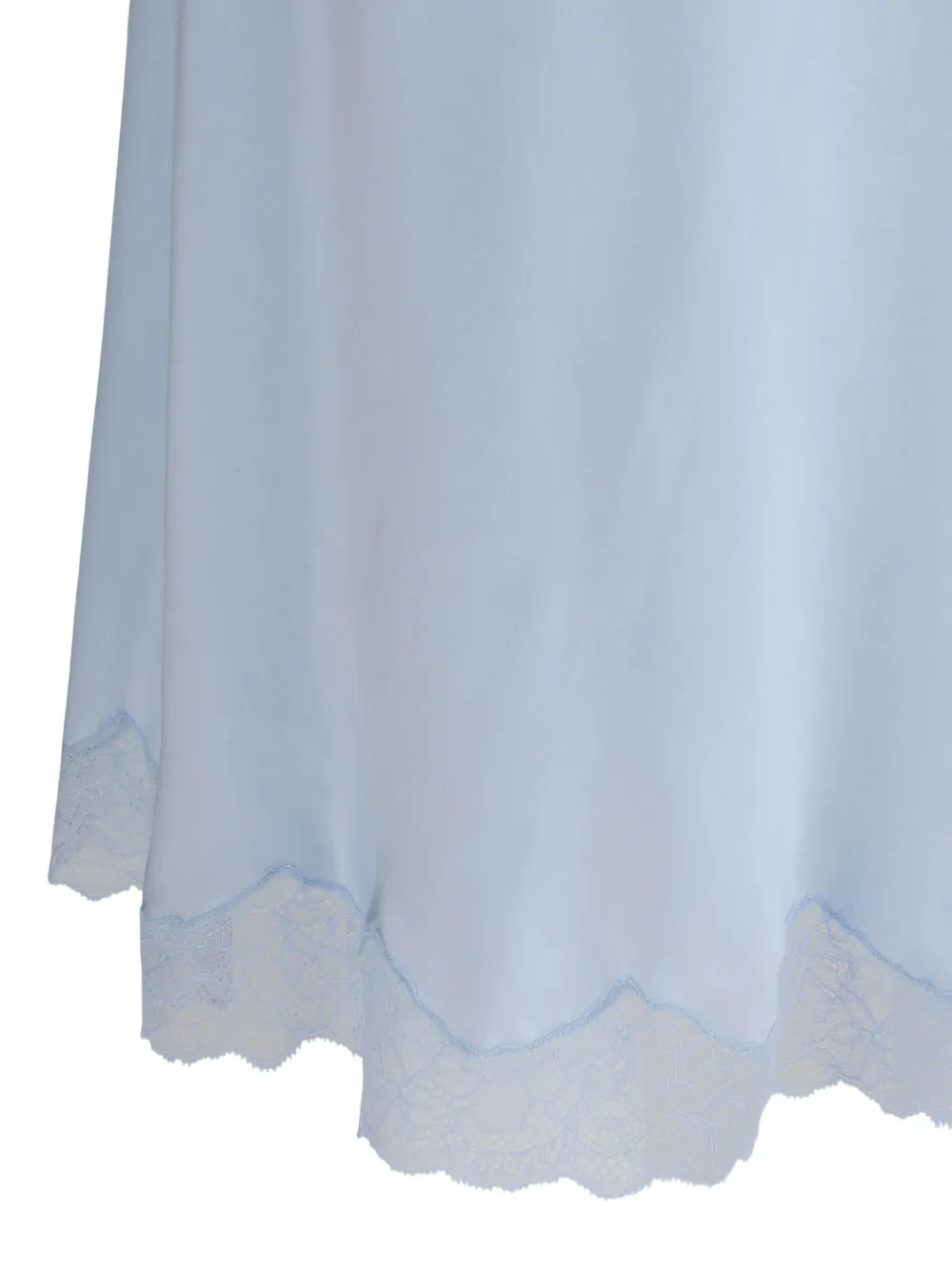 The Row Irene Lace-trim Silk Midi Skirt In Blue