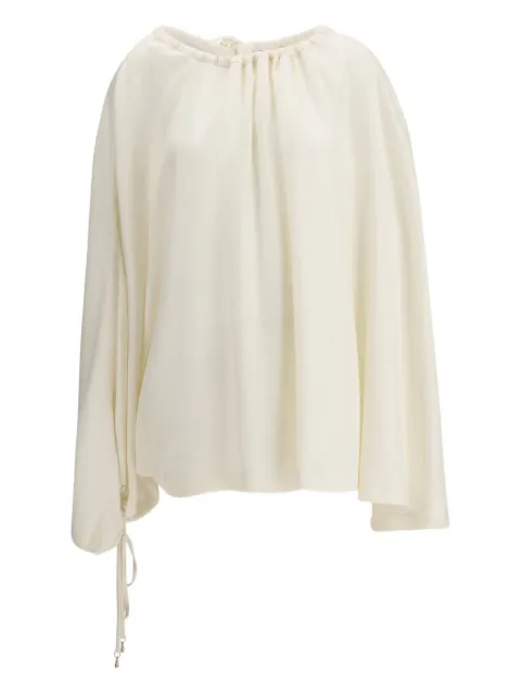 Gabriela Hearst Wilmer drawstring-detail draped blouse