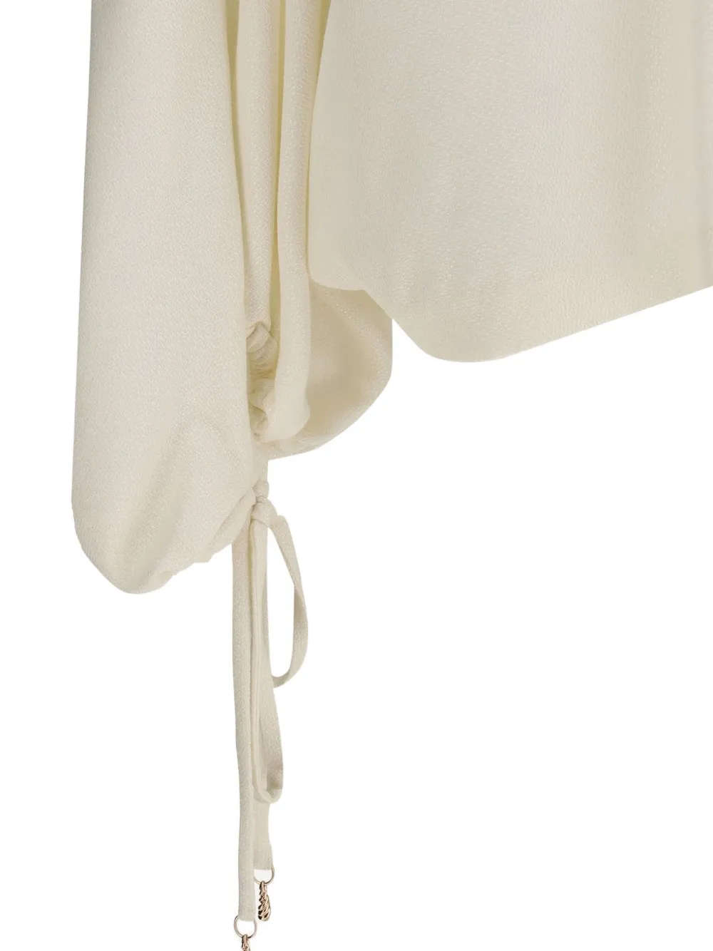 Gabriela Hearst Wilmer gedrapeerde blouse met trekkoord IVR IVORY