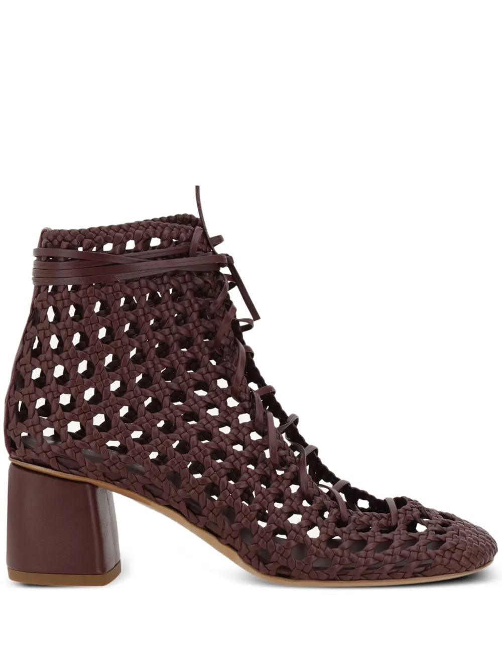 Forte interwoven lace-up boots Brown
