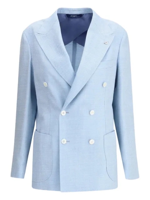 GI CAPRI herringbone double-breasted blazer