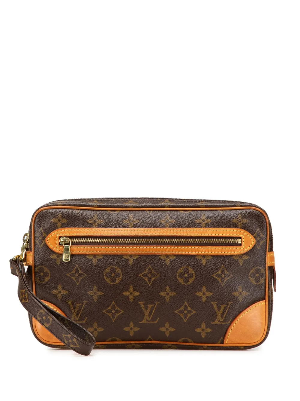 Louis Vuitton Pre-Owned 2002 モノグラム マルリー ドラゴンヌ GM クラッチバッグ - ブラウン Louis Vuitton Pre-Owned 2002 モノグラム マルリー ドラゴンヌ GM クラッチバッグ - ブラウン