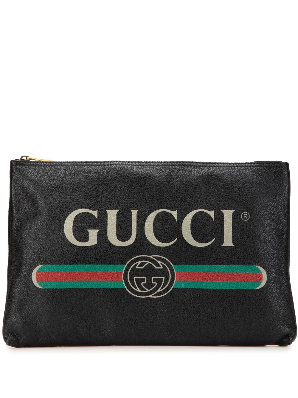 Pre-owned Gucci 2000-2015 Leather Logo Clutch Bag
