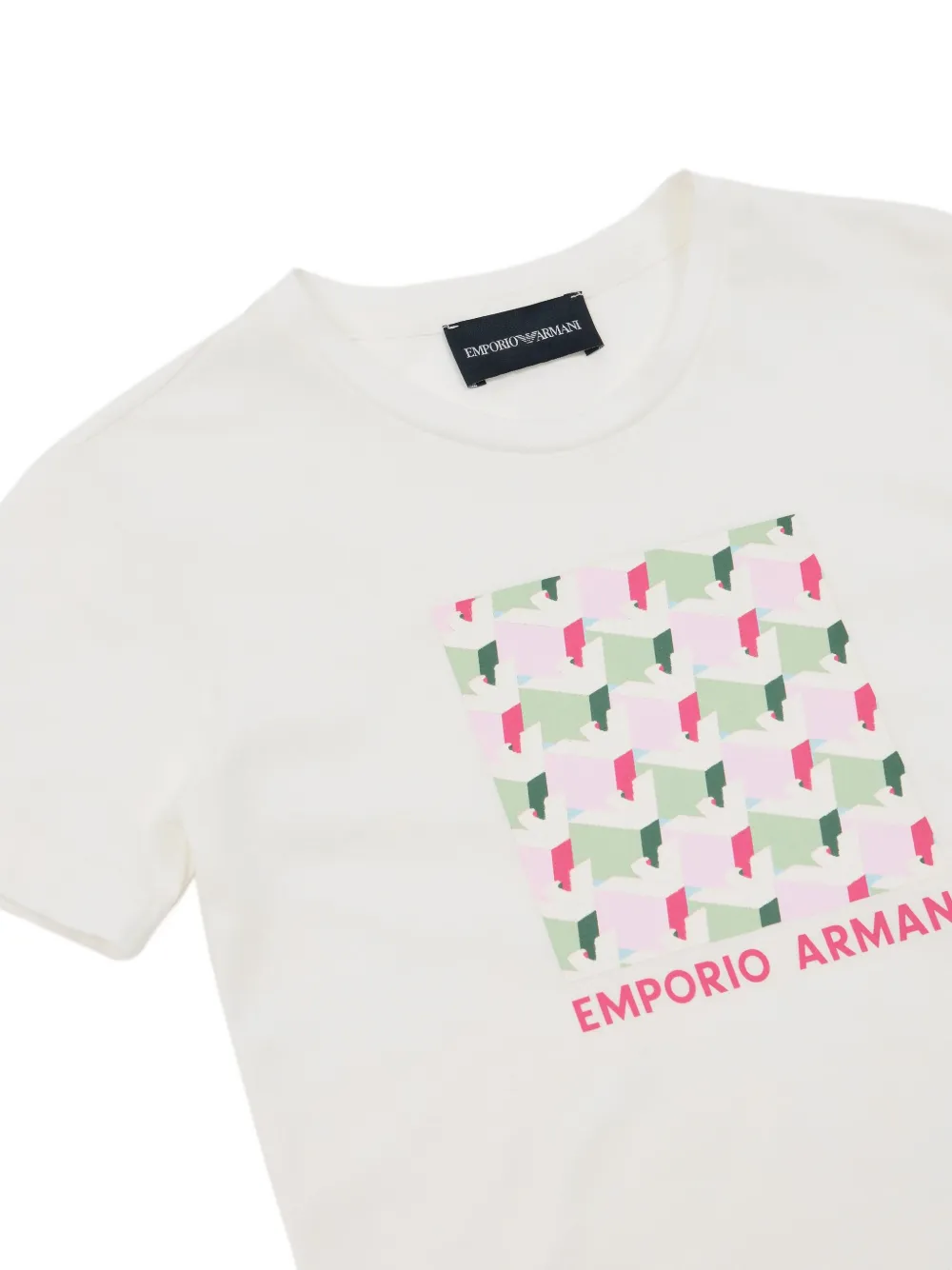 Emporio Armani Kids Katoenen T-shirt Wit