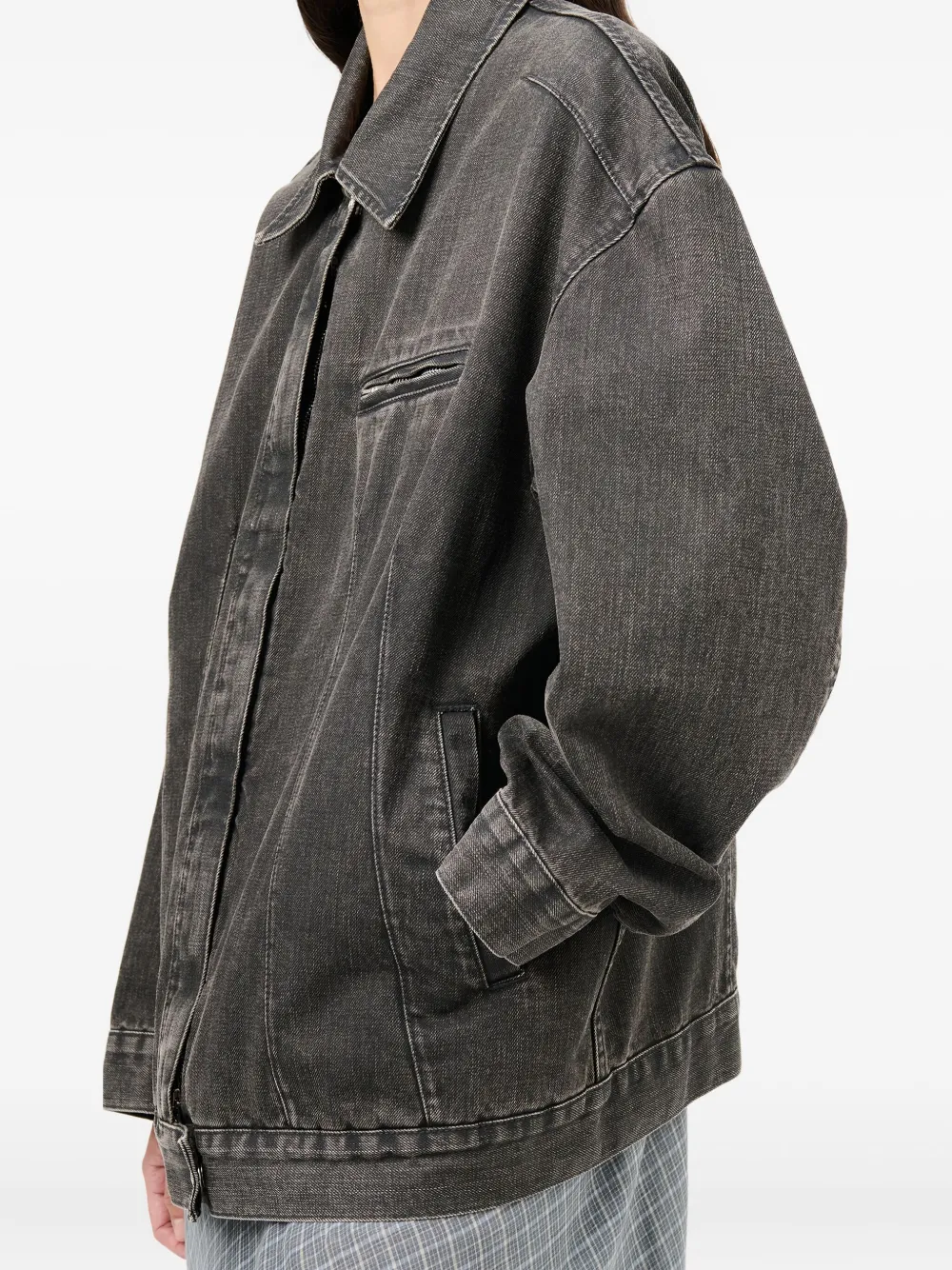 OUR LEGACY Draft denim jack met vlakken Zwart