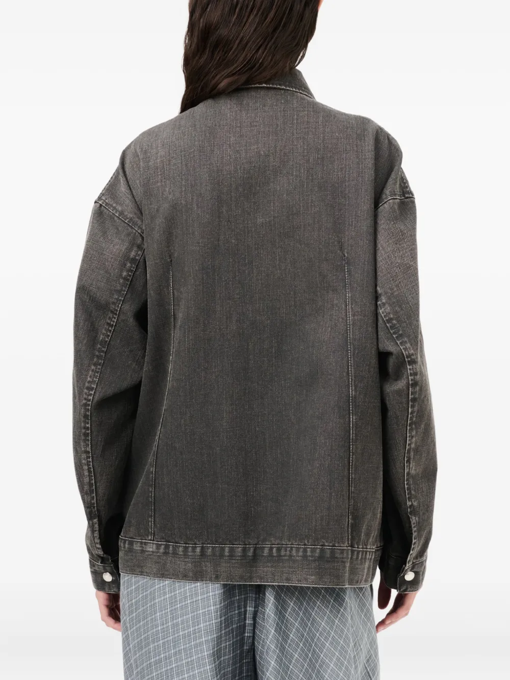 OUR LEGACY Draft denim jack met vlakken Zwart