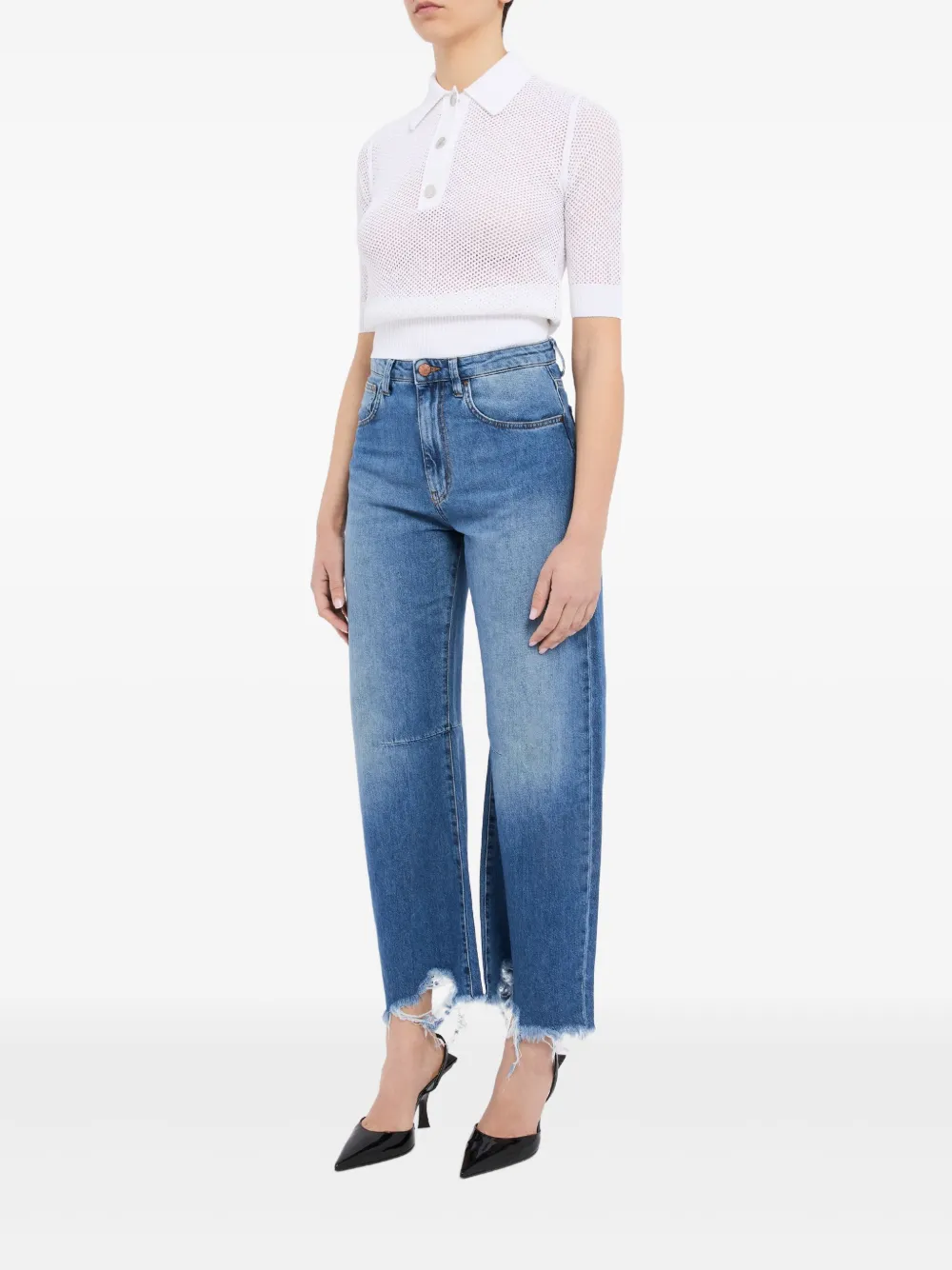 CIGALA'S frayed-hem jeans - Blauw