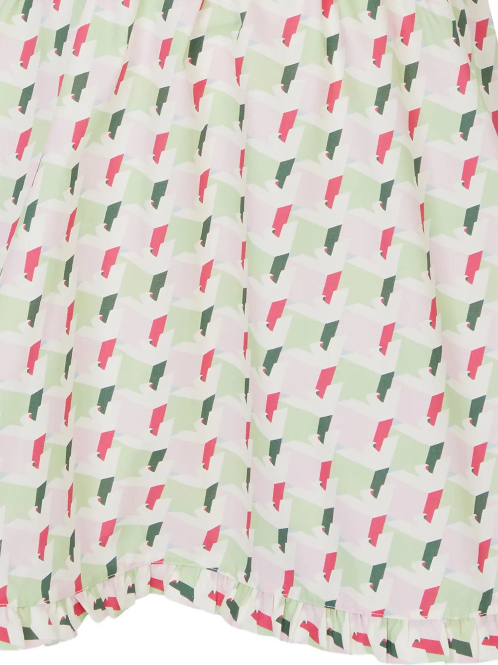 Emporio Armani Kids Katoenen jurk Groen