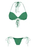 Amir Slama triangle tie-fastening bikini set - Green