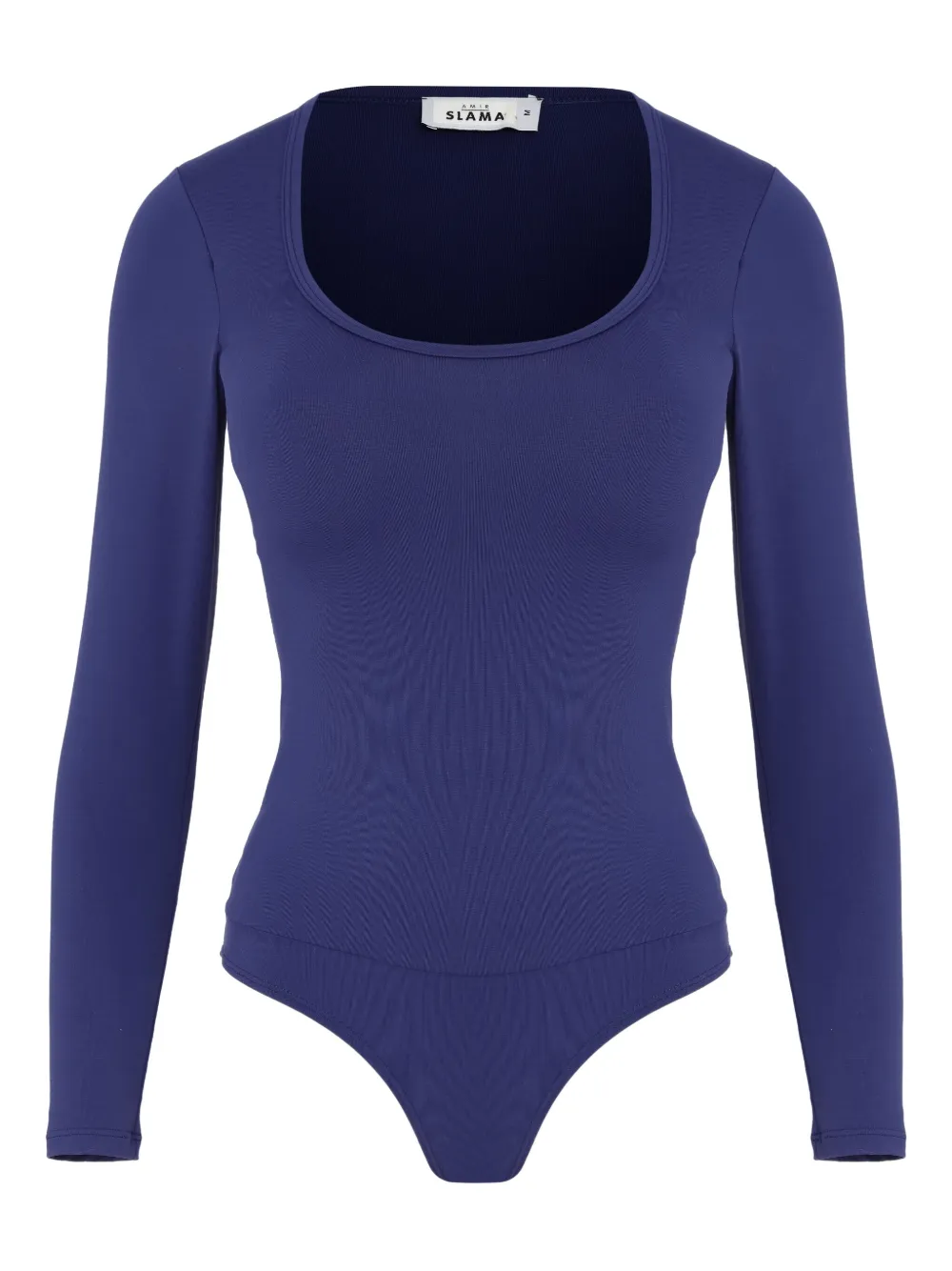 Amir Slama scoop-neck long-sleeve bodysuit Blauw