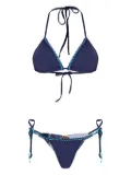 Amir Slama beaded triangle bikini set - Blue