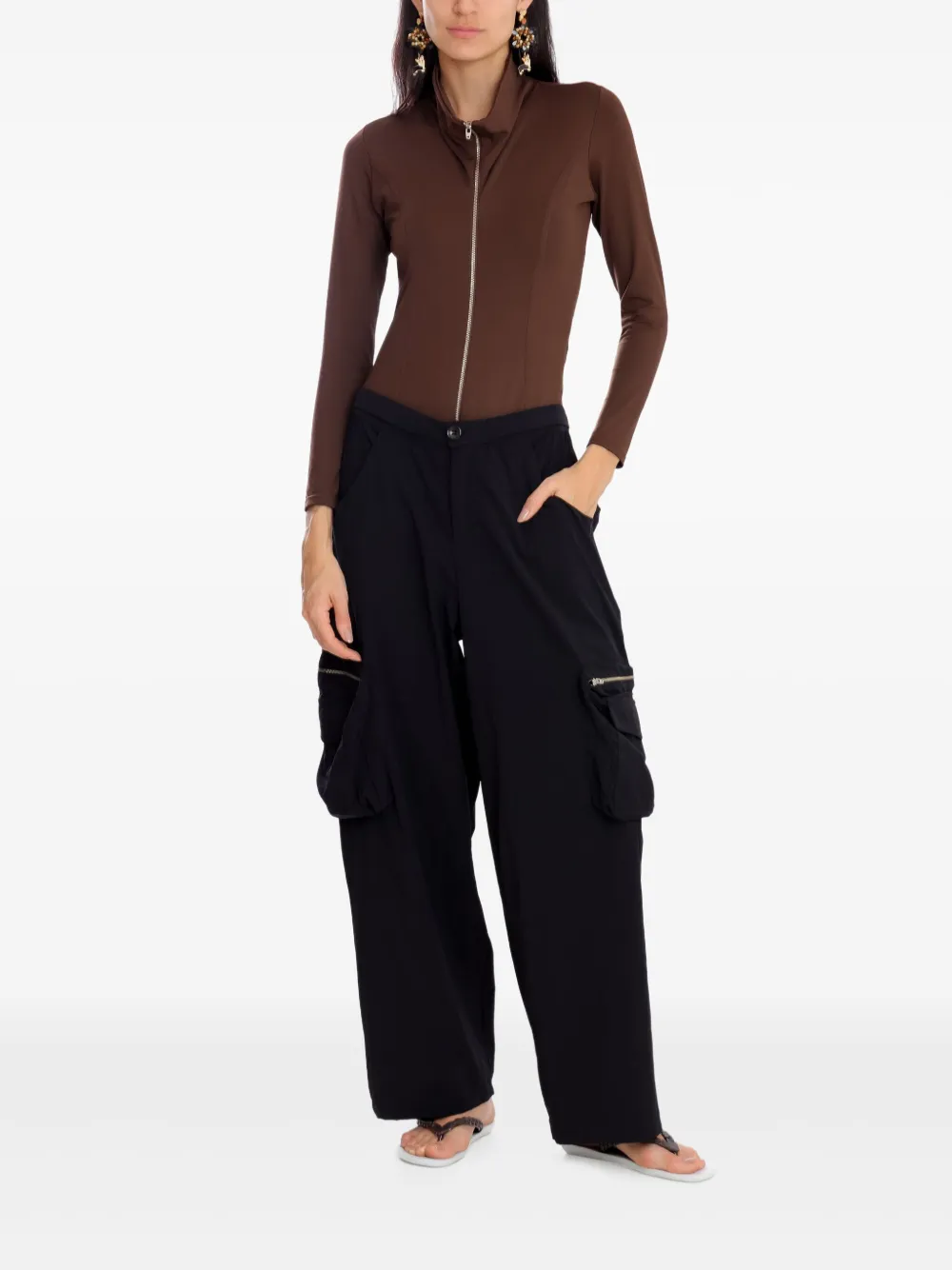 Amir Slama high-neck zip bodysuit | T-Shirts & Jersey Shirts | Image 2