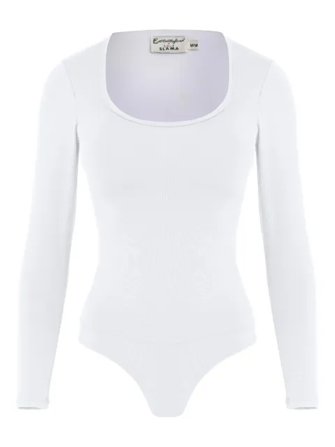 Amir Slama scoop-neck long-sleeve bodysuit