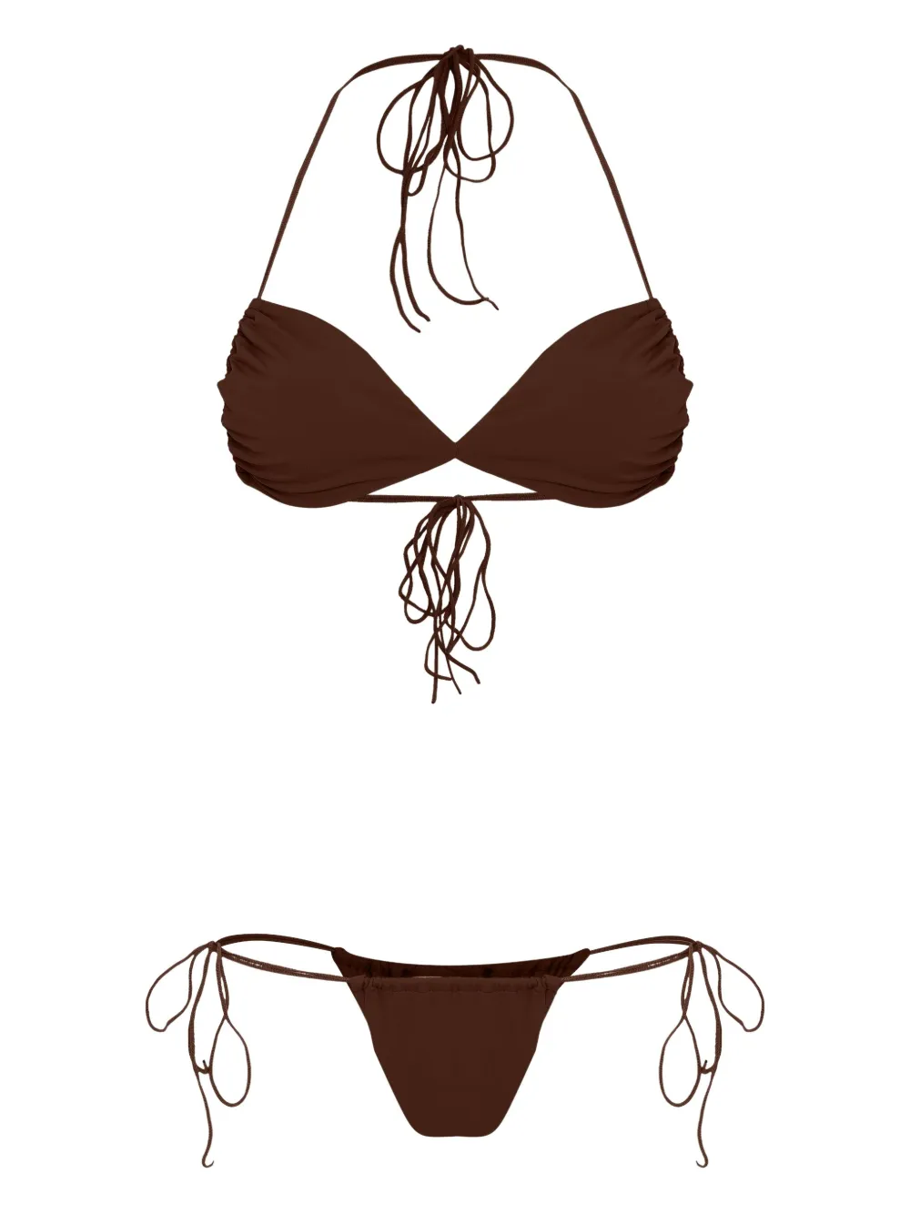 Amir Slama triangle tie-fastening bikini set Bruin