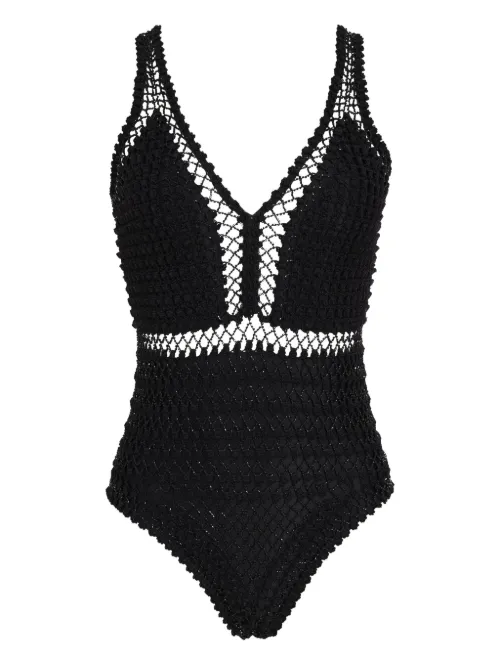 Maillot de bain en crochet à col v - Amir Slama - Modalova