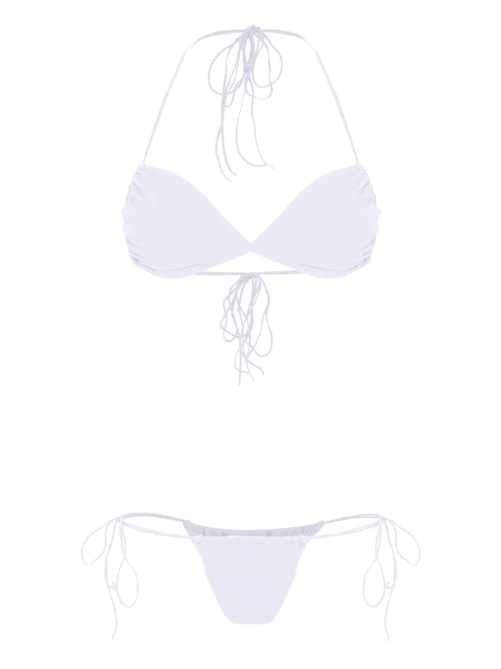 Amir Slama tie-fastening triangle bikini set Wit