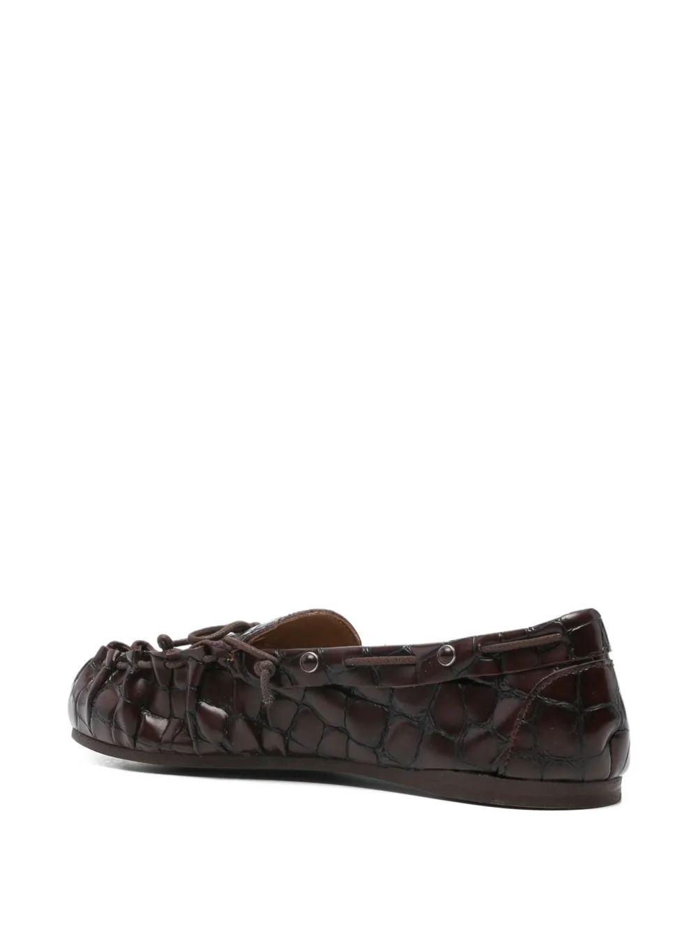 P.A.R.O.S.H. Loafers met krokodillen-reliëf Rood