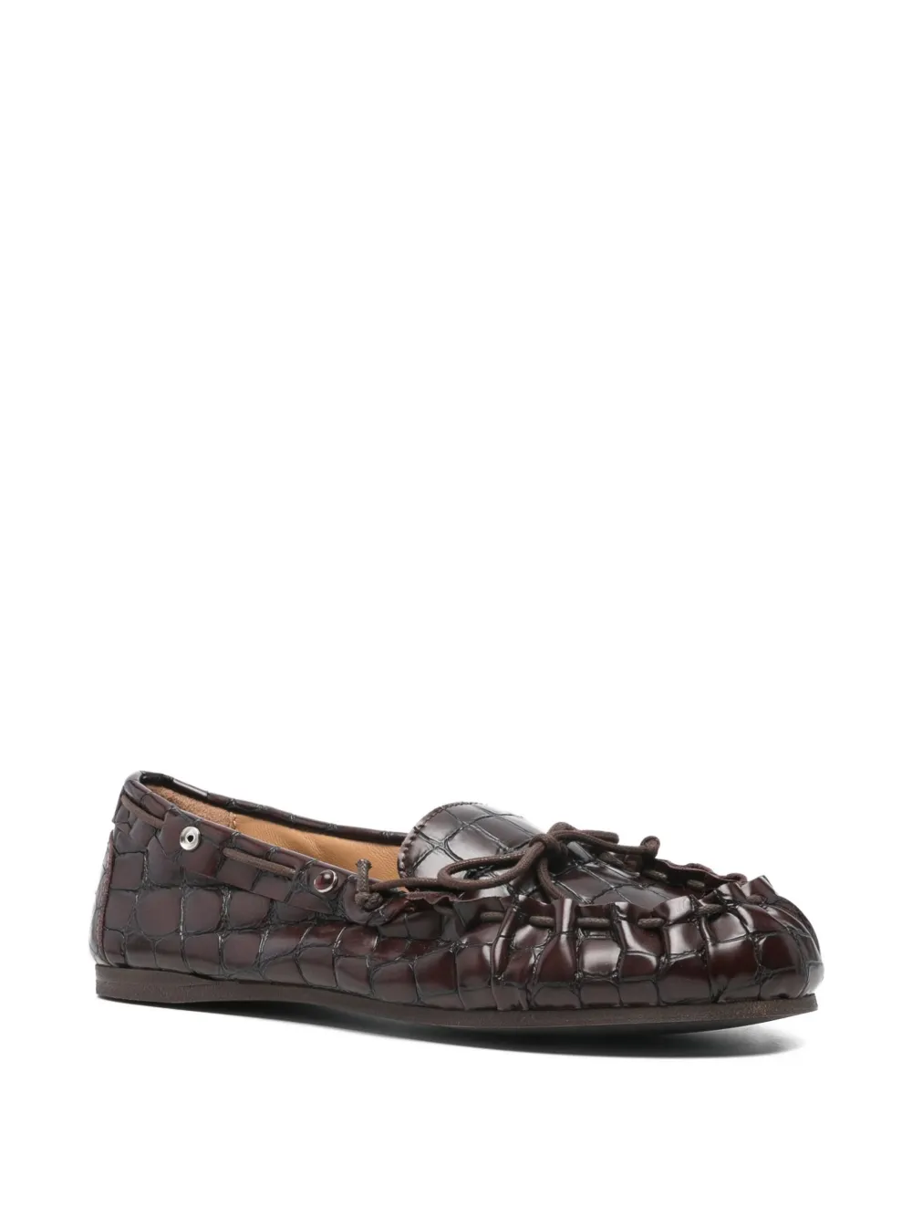 P.A.R.O.S.H. Loafers met krokodillen-reliëf - Rood