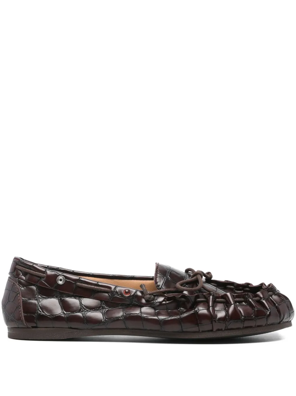 P.A.R.O.S.H. crocodile-effect loafers Red