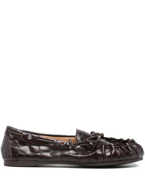 P.A.R.O.S.H. crocodile-effect loafers