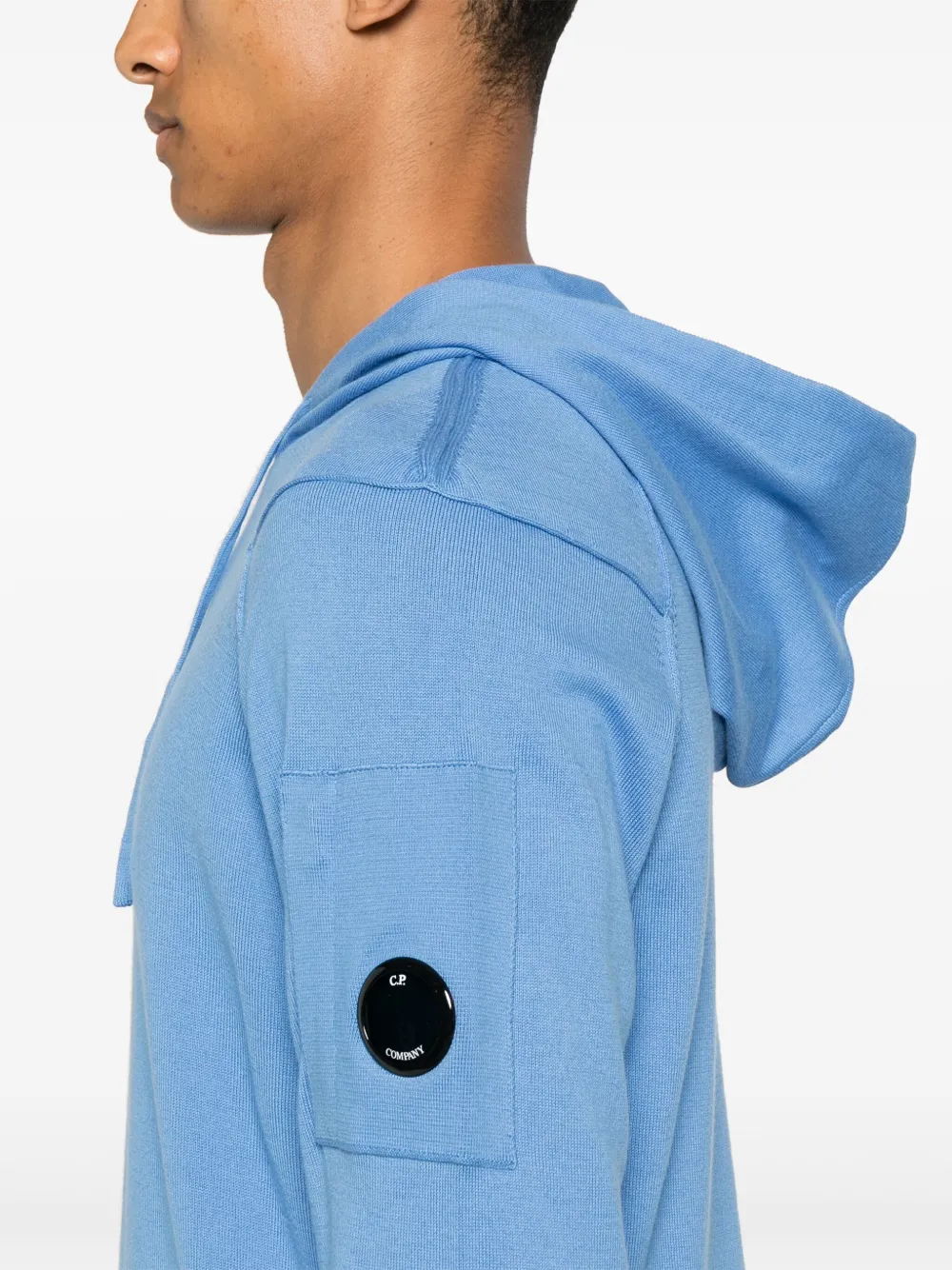 C.P. Company Hoodie met lens detail Blauw