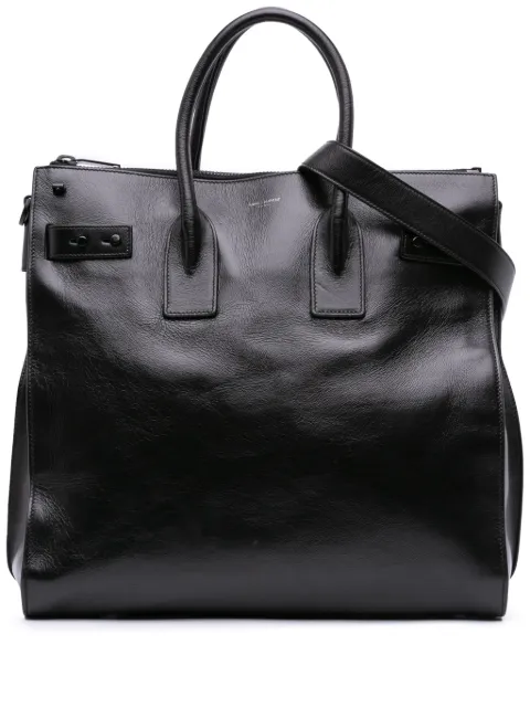 Saint Laurent Pre-Owned 2019 Textured Patent Sac De Jour North South satchel