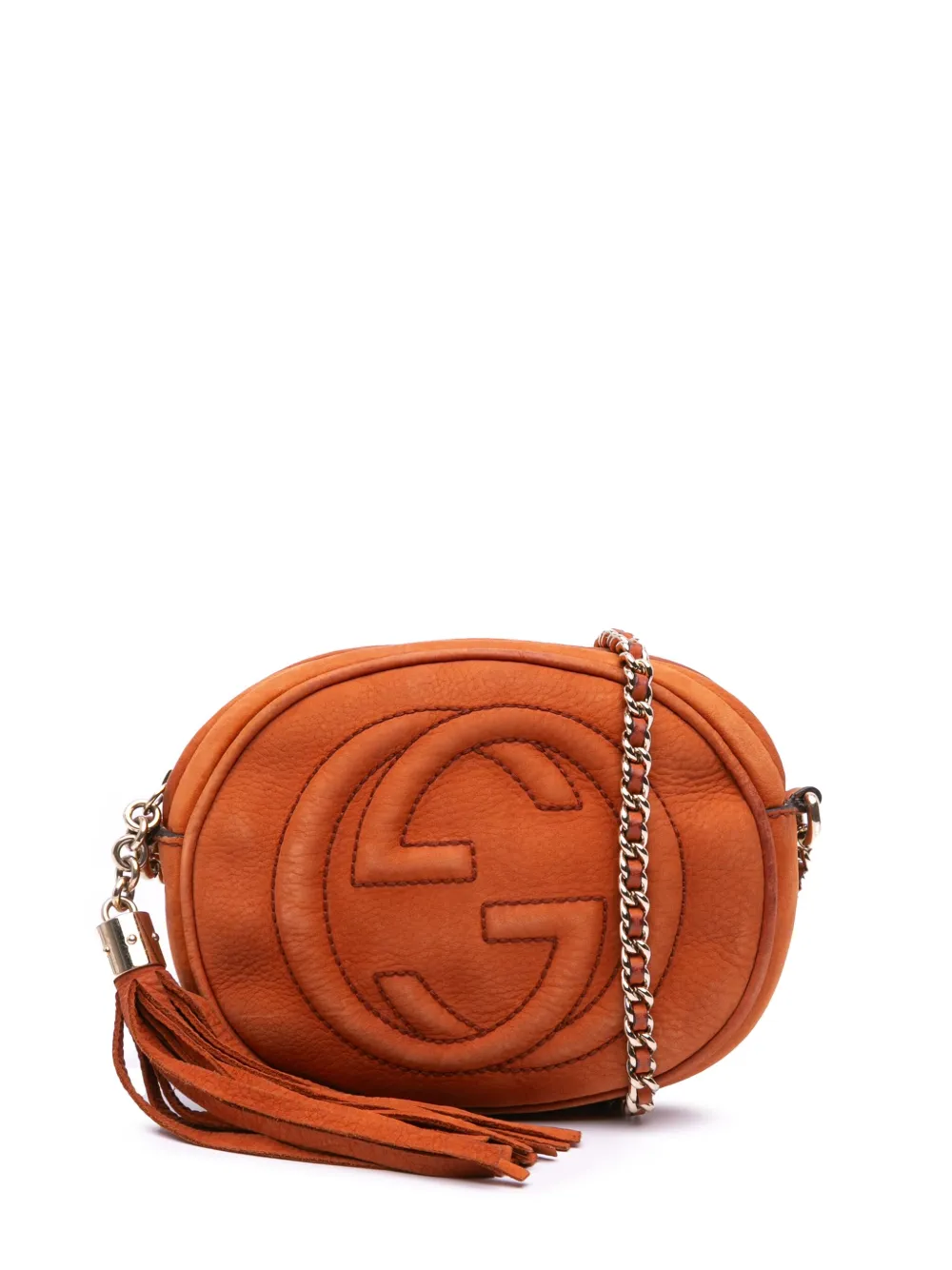 Pre-owned Gucci 2016-2024 Mini Nubuck Soho Chain Crossbody Bag