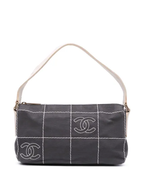 CHANEL Pre-Owned 2003-2004 CC Chocolate Bar Canvas shoulder bag