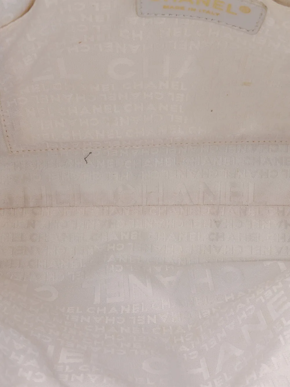 Pre-owned Chanel 2003-2004 Cc Chocolate Bar Canvas Shoulder Bag