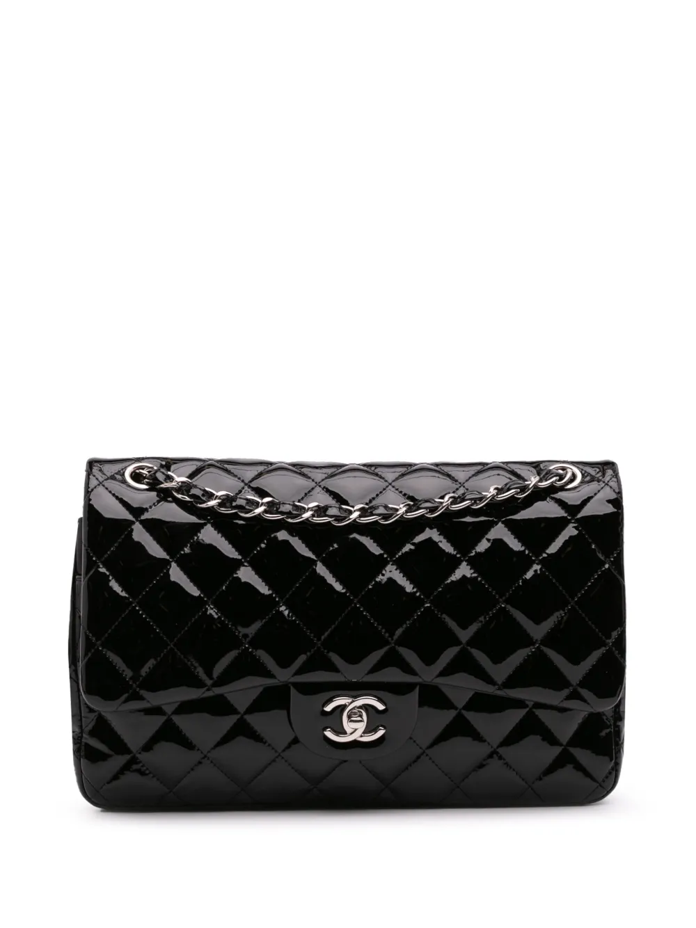 CHANEL Pre-Owned 2011 Jumbo Classic Patent Double Flap shoulder bag - CHANEL Pre-Owned 2011 Jumbo Classic Patent Double Flap shoulder bag -