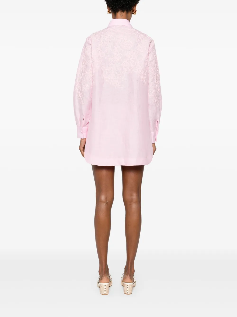 Ermanno Scervino Blouse met borduurwerk Roze