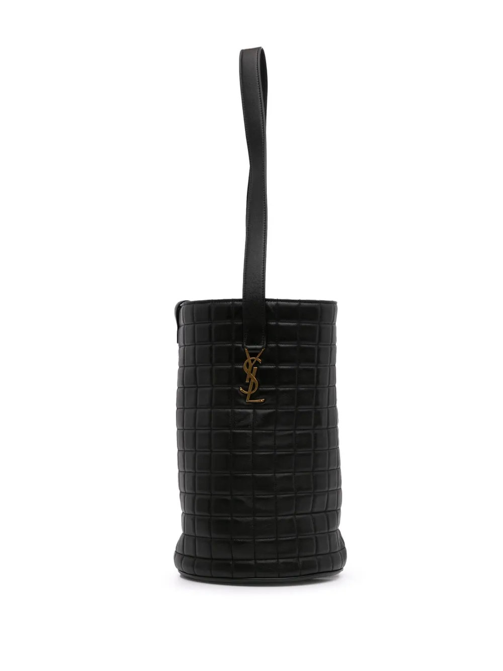 Pre-owned Saint Laurent 2023 Medium Lambskin Cecile Bucket Bag