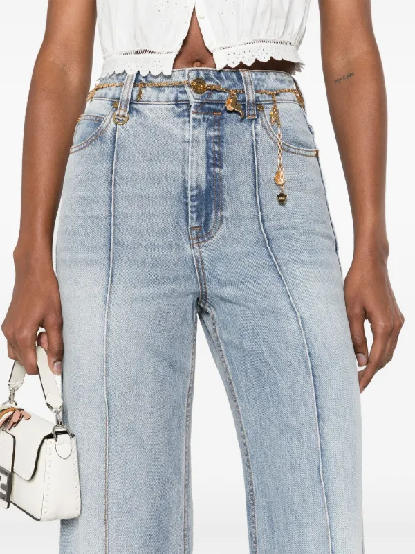 デニム・ジーパン Cut line rivet point wide washed denim pants medium blue High_Resolution_JPG-