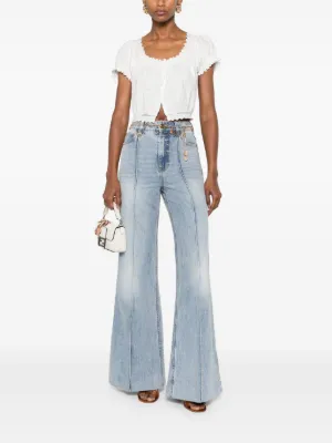 【ZIMMERMANN】 ワイドレッグジーンズ ZIMMERMANN Women's Zimmermann Jeans Sale | Up to 70% Off | THE OUTNET