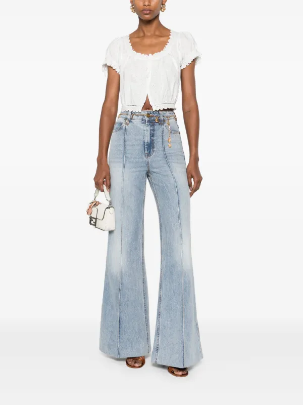 デニム・ジーパン ALYSI FW22 JEANS WIDE LEG (252105_A2044BD) Buy Designer Denim Jeans For Women | Jeans | Wild Oak Boutique