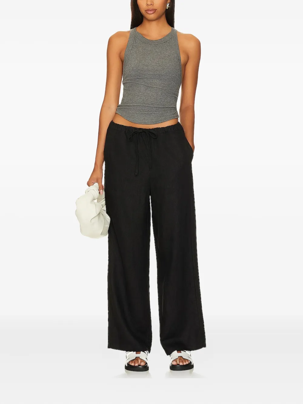 Rails drawstring-fastening trousers - Zwart