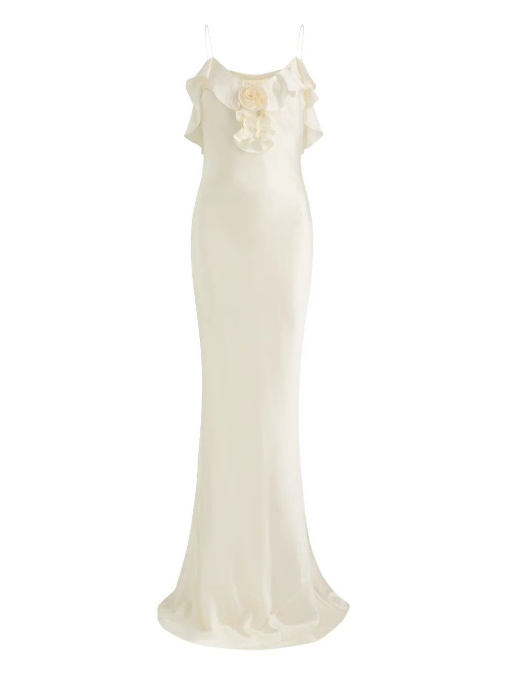 De La Vali Esperanza ruffled gown - Beige