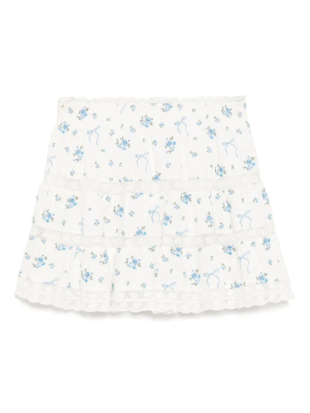 LoveShackFancy Viro skirt Wit