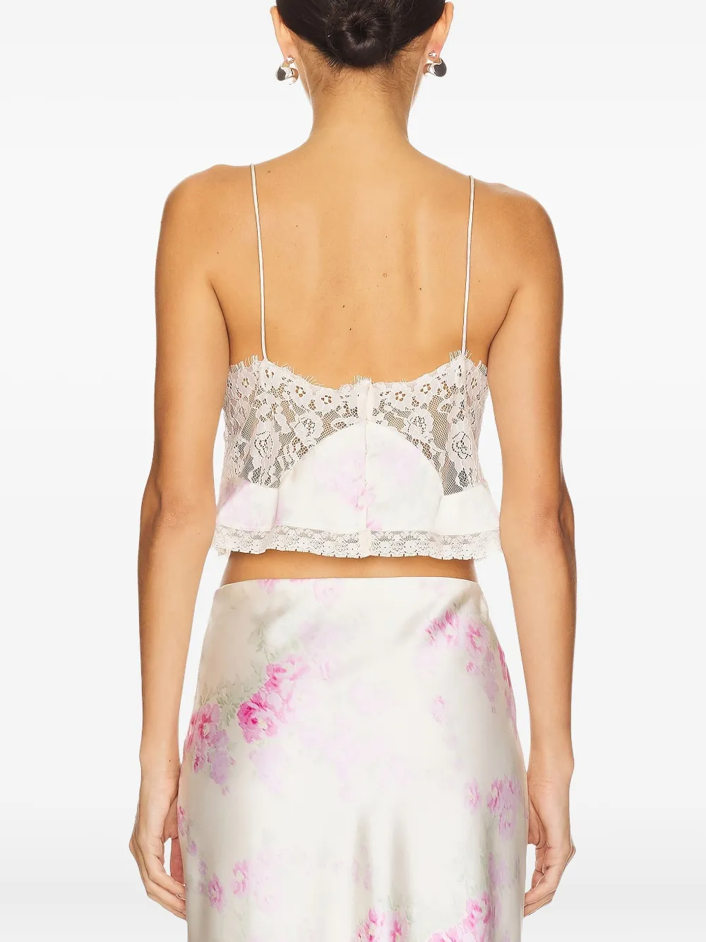 Loveshackfancy Spritely Lace-trimmed Floral Blouse In Multi