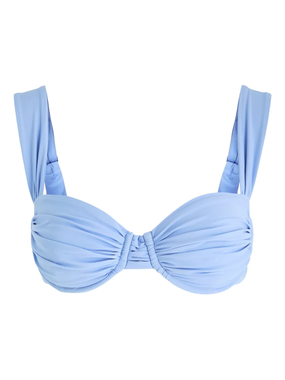 Faithfull the Brand Sol gathered bikini top - Blu