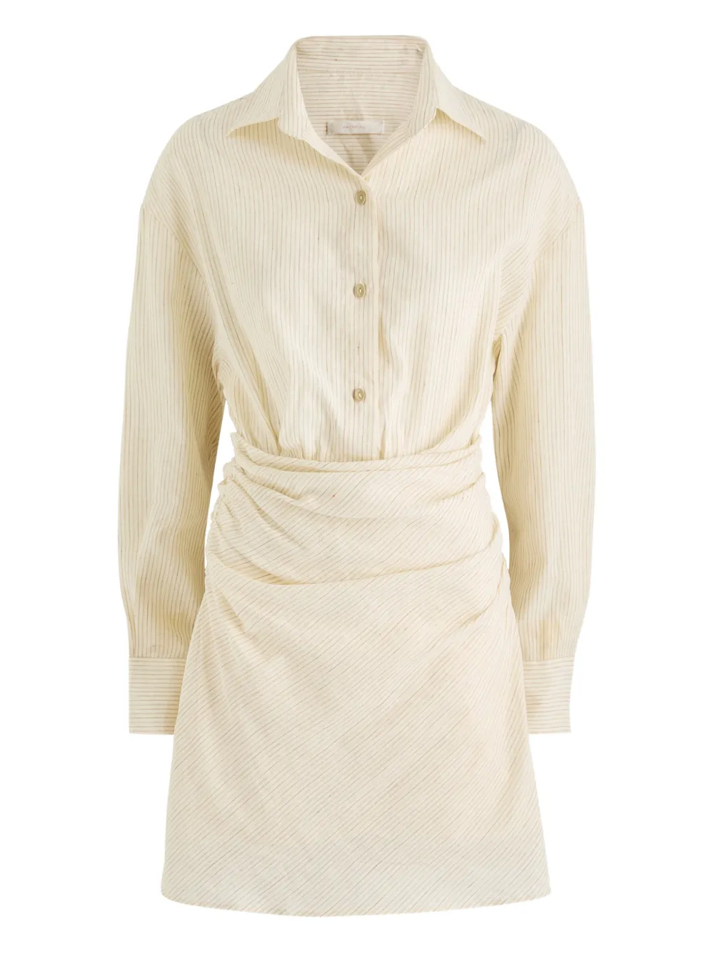 Faithfull the Brand Laria striped mini shirt dress - Toni neutri
