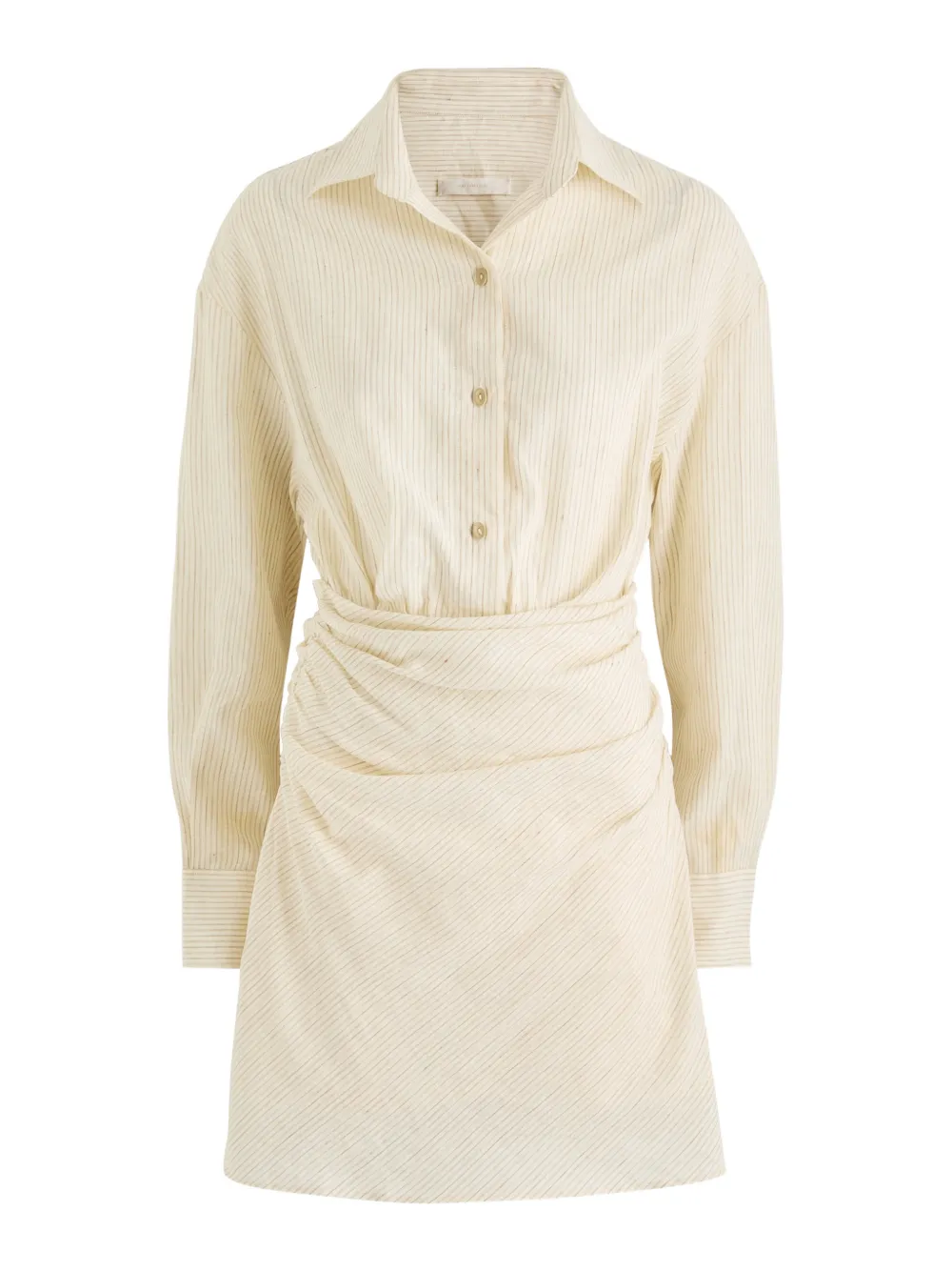 Faithfull the Brand Laria striped mini shirt dress - Beige